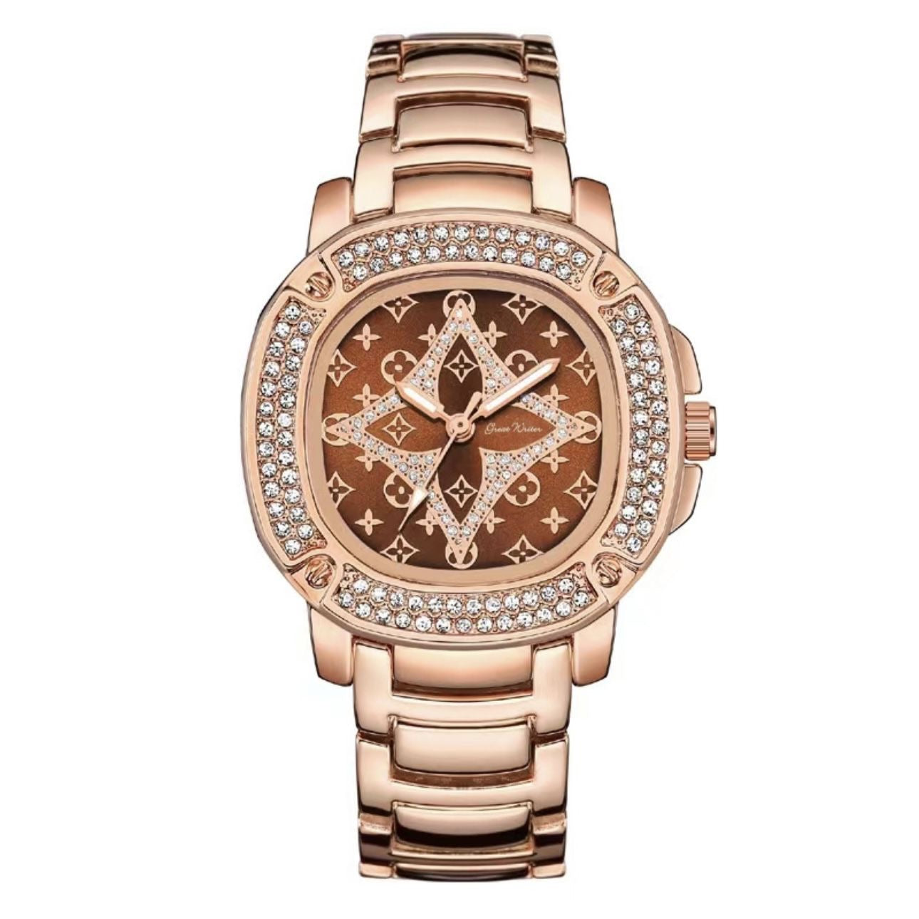 Luxury Fashion Crystal Diamond Rose Gold Women's Watch
